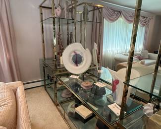 BRASS & GLASS WALL UNIT