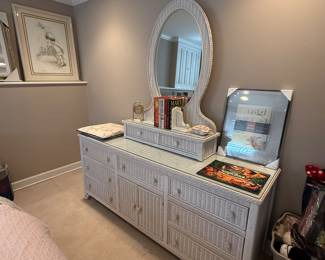 WICKER DRESSER