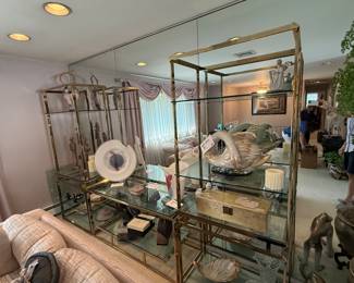 BRASS & GLASS WALL UNIT
