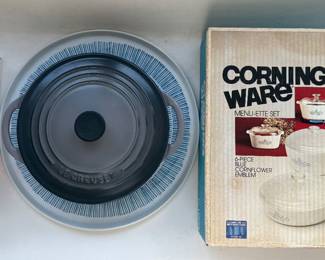 LE CREUSET CORNINGWARE CORNFLOWER SET