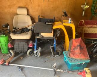 Electric wheelchair, trimmers