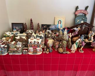 Franklin Mint Nativity, Lefton village 