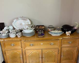 Sideboard, antique serveware