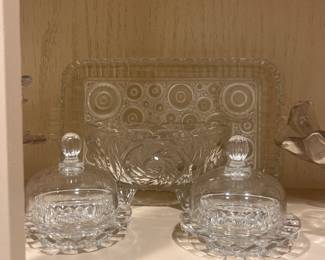 Vintage Crystal Decorative Lot - Dishes and Candy Bowls
