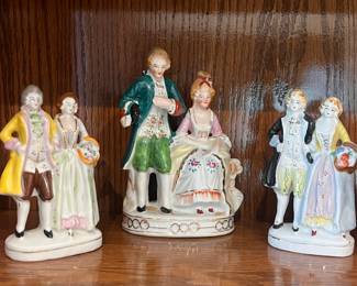 Porcelain Figurine Lot - 19th Century European Style