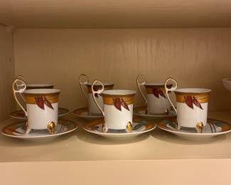Set of 6 Vintage Demitasse Cups and Saucers Set and More