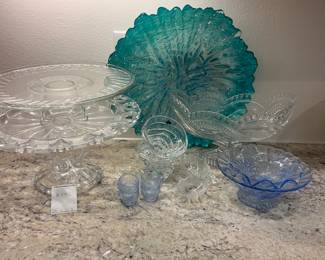 Vintage Glassware Lot - Assorted Serving Dishes and Bowls