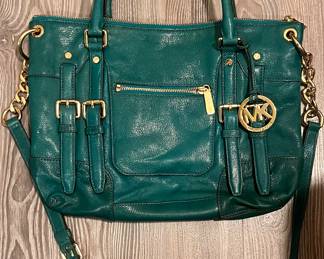 Michael Kors Teal Leather Handbag