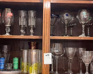 Assorted Vintage Crystal Stemware and Glasses