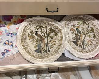 Vintage Linens and 2 Embroidered Shams