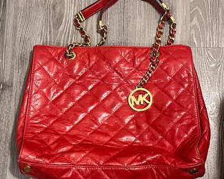 Michael Kors Red Quilted Handbag