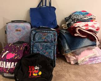 Suitcases, Blankets, and Tote Bags
