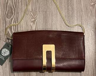  Vince Camuto Luxury Handbag - Faux Crocodile with Chain Strap