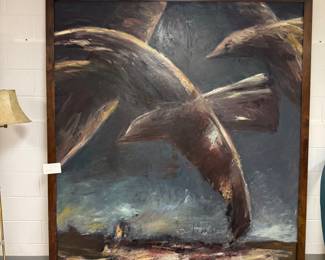 “Flight to Freedom by Lev Iliitch Tabenkin, Overall size is 86 1/2 x 77 1/2 