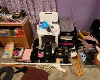 Shower Chair, bed rails, exercise feet pedals