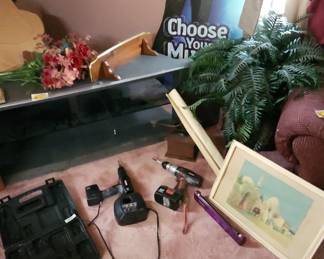 TV Stand and Craftsman Drills