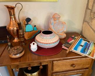 Native American and copper decor.