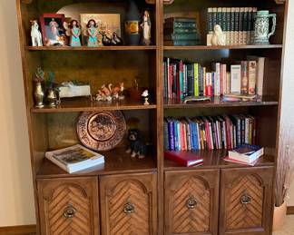 Pair divided Shelving units