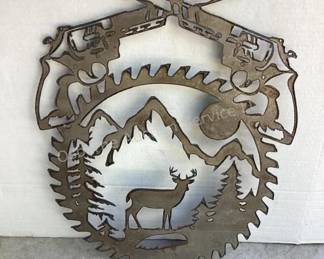 Deer & Guns Metal cutout