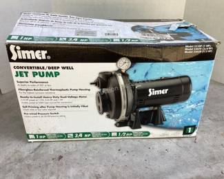 Simer deep well jet pump