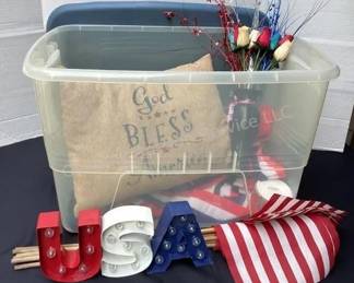 Red, White & Blue decor