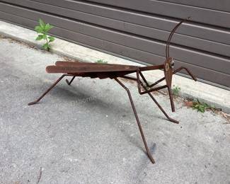 Artisan steel praying mantis