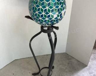 Gazing ball with stand