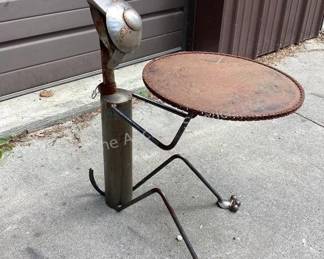 Artisan steel dog butler table