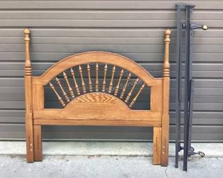 Oak headboard & rails