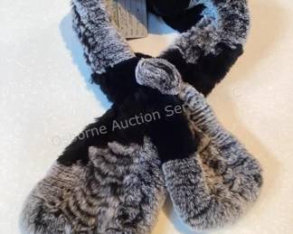 New rabbit fur scarf