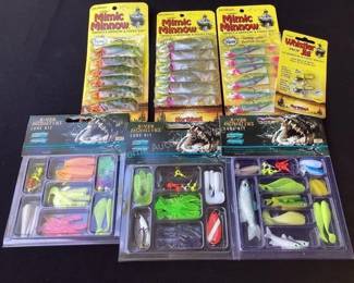 Several new & used fishing lures and accessories
