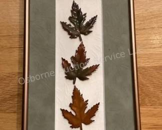 Enameled copper leaves