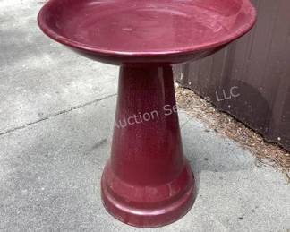 Ceramic birdbath