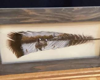 Painted feather by Ann's Wildlife Art