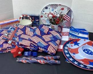 Red, White & Blue decor