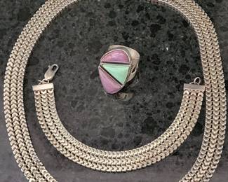 jay king ring and star sterling set.