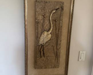 Framed Art - Featuring a Crane or Heron
