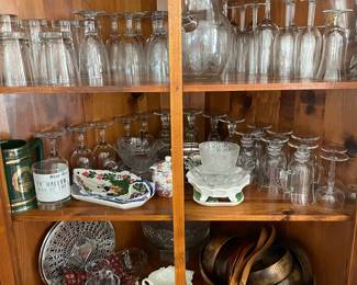 Assorted barware and serving items- take it for $50. Bring a box to pack it up. Please note that this photo may not fully represent what is currently available if individual items have been purchased separately.