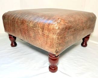 Imitation Snakeskin Ottoman