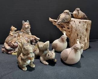Seguaro Cactus Skeleton Scultures The Gila Woodpecker, Resin Wolf Figurine More