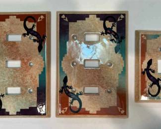 Three Beautiful HandPainted Southwest Ceramic Light Switches