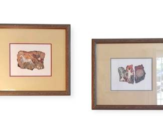 Pair Of Native American Western Art Prints By Ginny Hogan