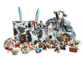 Holstein Cow Collectible Resin Figurines, Bag More