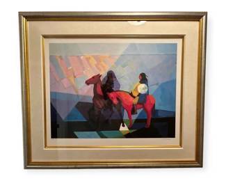 007 Constantine Cherkas Where Time Stands Still Framed Art Print, Signed Numbered 36 x 32