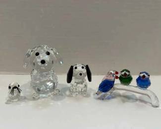 Swarovski Seal Faceted Crystal Animal Figurines