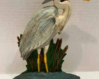 Eight Tall Cast Iron Heron Doorstop