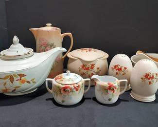 Hall Pottery Jewel Tea Pot Cassarole Dish, Nippon Sugar Creamer More