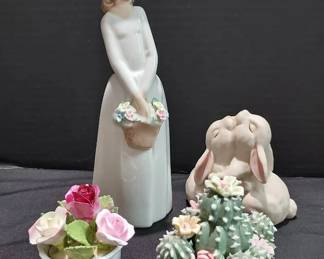Princess House Figurine, Coalport Bone China Flowers More