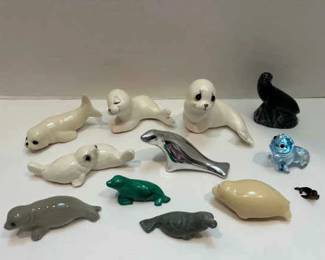 Twelve Adorable Seal Figurines