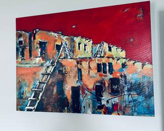 Amy R Stein hand embellished print signed 24 x 33